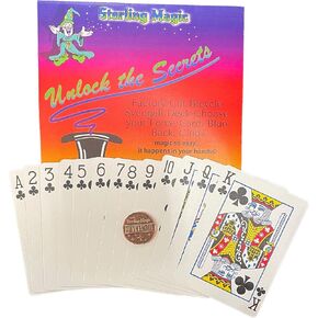 خدعة دراجة Ted's Sterling Magic Svengali Deck باللون الأزرق الخلفي، بدلة الأندية، اختر بطاقة القوة الخاصة بك (اثنان) in Kuwait
