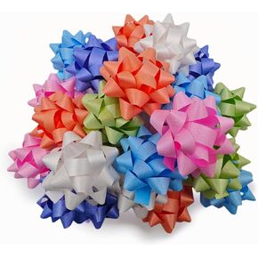 GYDbow 24PCS 4 Inch Star Bows for Gift Wrapping – Self-Adhesive Christmas Wrapping Bows, Craft Bows, Festival, Florist Flower & Party (Multicolor) in Kuwait