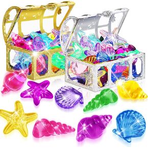 Duchong Pool Toys, 36 Pcs Dive Gems for Kids 4-8,8-12, Assorted Diving Colorful Diamond with 2 Treasure Boxes, Summer Swim Beach Water Toys for Boys Girls in Saudi Arabia
