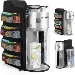 Dust Cover Fits for Ninja Thirsti Soda Maker WC2002, Soda Machine Cover Accessories for Ninja Thirsty Drink System, Extra Pockets Holds 12 Flavor Pods (Cover Only) Black in Kuwait