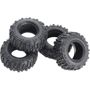4pcs 0.7'' Soft Rubber Tires with Sponge Insert Tire Skins for Axial 1/30 SCX30 Ford Bronco Jeep Wrangler JLU 4x4 RC Crawler Upgrade in Kuwait
