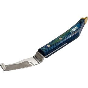 Farrier Hoof Knife with Brass Topper (Right) by Rekhi. J2 Japanese Stainless Steel known for its strength, durability, and corrosion resistance, Farrier and Equestrian Hoof Care Knife, RI-HKR-29 in Saudi Arabia