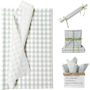 150 ورقة مناديل ورقية منقوشة من الجاموس، قماش قطني مغبر باللونين الأزرق والأبيض، أكياس هدايا كبيرة من ورق التغليف لعيد الميلاد DIY فن حرفي لحفلات الزفاف وأعياد الميلاد وديكور حمام الطفل، 14 × 20 بوصة in Kuwait