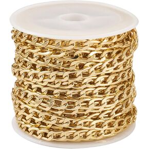 Beadthoven 16.4ft Aluminum Curb Chains, Black Chains for Jewelry Making 5mm Wide Metal Craft Chain Link Spool Twisted Links Oval Cross Curb Chains Unwelded for Clothes Necklace Bracelet DIY Findings in Saudi Arabia