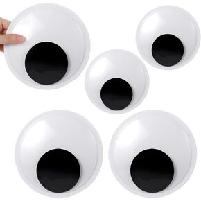 Mabor Large Googly Eyes Self Adhesive, 4Pcs Novelty Sticky Wiggle Giant Big Googly Eyes for DIY Crafts Christmas Tree Decoration, Black & White, Multi-Sized, 4 Inch & 2.8 Inch in Saudi Arabia