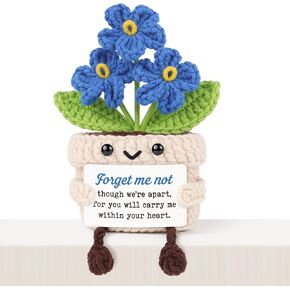 AceThrills Sympathy Gifts for Loss of Loved One – Crochet Forget-Me-Not Flower, No Words… Just Hugs, Bereavement Gift for Grief, Condolence Gift for Loss of Mom, Dad, or Loved One in Kuwait