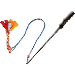 Interactive Flirt Pole Toy for Dogs – Agility Training & Exercise Chase Stick, Durable Tug Teaser Wand with Strong Rope Lure, Outdoor Play Toy for All Dog Sizes (35-Inch Pole) in Saudi Arabia
