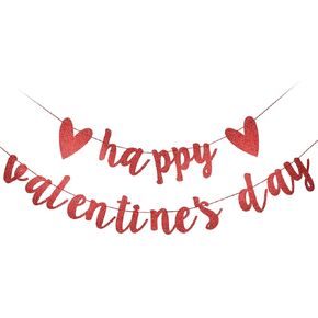 لافتة عيد الحب السعيدة باللون الأحمر اللامع، لافتة عيد الحب، زينة لافتة عيد الحب، لتزيين حفلات عيد الحب السعيد in Kuwait