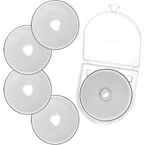 5 Pcs 45mm Rotary Cutter Blades Rotarys Blade Refill Replacement Rotary Blade for Fabric Crafts Quilting,Silver in Kuwait