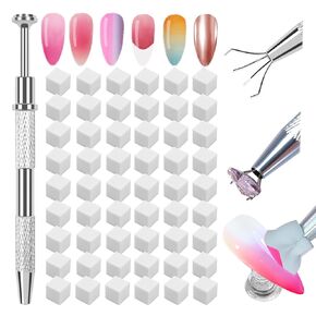 Nail Sponges for Ombre, Mini Aura blending Sponge Nail Art,Nail Ombre Brush for Pat Gel Pigment Powder Nail Art Tools Supplies for Home Salon (White, Extra-Large Pack) in Kuwait