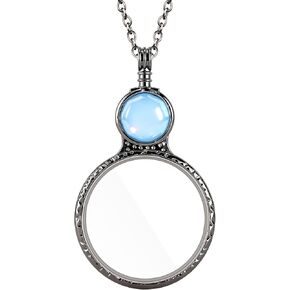 Magnifying Glass Necklace for Women, 10X Magnifying Monocle Necklace Pendant Vintage Reading Magnifier Lens (White) in Saudi Arabia