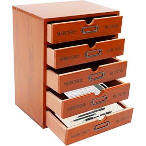 5 أدراج منظم مكتب خشبي عتيق قابل للتكديس خزانة صيدلية 5 أدراج منظم مكتب مكتبة بطاقة كتالوج صندوق تخزين خشبي مكتب خزانة سطح المكتب للقرطاسية للدراسة المكتبية in Kuwait