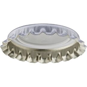 أغطية زجاجات البيرة FastRack 288 الممتصة للأكسجين | أغطية زجاجات البيرة المنزلية القياسية الفضية مقاس 26 مم للزجاجات الزجاجية | أغطية تاج البيرة خالية من PVC لتعبئة الزجاجات in Kuwait