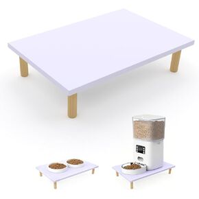 Wooden Elevated Cat Food Stand – Raised Pet Feeding Table for Cats and Dogs, Compatible with Most Bowls & Automatic Feeders, Solid Wood Pet Food Platform L(15.7 * 9.5in in Saudi Arabia