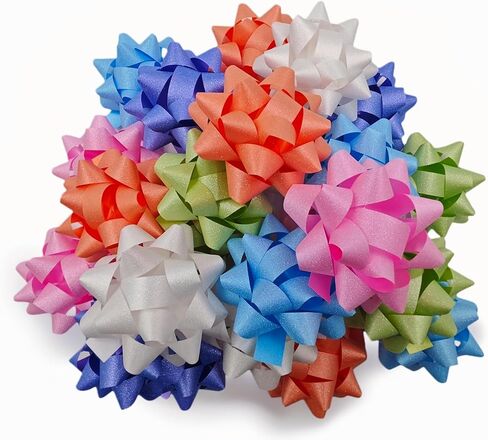 24 قطعة من أقواس النجوم مقاس 10.16 سم من GYDbow لتغليف الهدايا - أقواس تغليف عيد الميلاد ذاتية اللصق، وأقواس حرفية، والمهرجانات، وزهور الزهور والحفلات (متعددة الألوان) in Kuwait