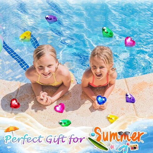 Duchong Pool Toys, 9 Pcs Extra Large Dive Gems for Kids Ages 4-8, 8-12, Summer Beach Water Colorful Diamond Toys for Boys Girls Underwater Gemstone Swimming Training Gifts in Saudi Arabia