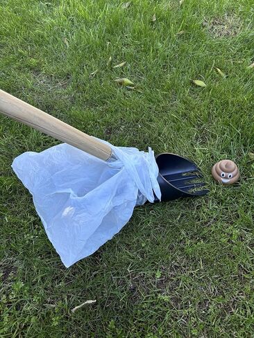 Pooper Scooper – Heavy-Duty Poop Scoop for Dogs & Pets – Fits Standard Broom Handle – Uses Grocery Bags (No Special Bags Needed) – Easy Clean-Up for Yard, Grass & Outdoor Waste in Saudi Arabia