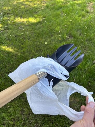 Pooper Scooper – Heavy-Duty Poop Scoop for Dogs & Pets – Fits Standard Broom Handle – Uses Grocery Bags (No Special Bags Needed) – Easy Clean-Up for Yard, Grass & Outdoor Waste in Saudi Arabia