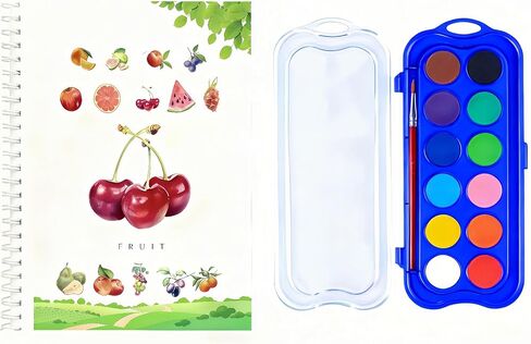 Watercolor Workbook，24 Colors Water Color Books Paint Set ，Water Coloring Book，Water Colors Paint Adult Set，Watercolor Book，With Paint and Pen (Animals - 24 colors) in Saudi Arabia