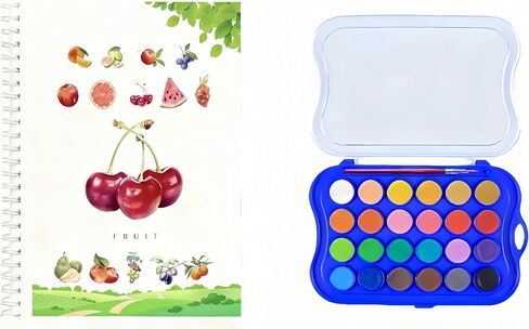 Watercolor Workbook，24 Colors Water Color Books Paint Set ，Water Coloring Book，Water Colors Paint Adult Set，Watercolor Book，With Paint and Pen (Animals - 24 colors) in Saudi Arabia