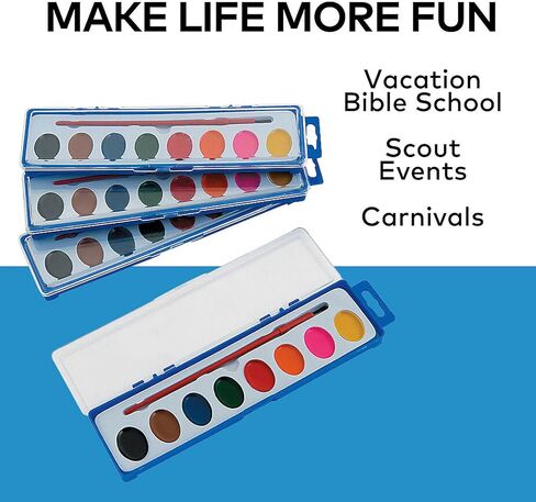 Watercolor Paint Trays-Classpack - 100 Pieces - Educational And Learning Activities For Kids in Saudi Arabia