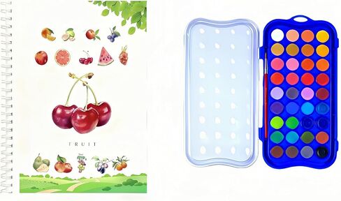 Watercolor Workbook，24 Colors Water Color Books Paint Set ，Water Coloring Book，Water Colors Paint Adult Set，Watercolor Book，With Paint and Pen (Animals - 24 colors) in Saudi Arabia