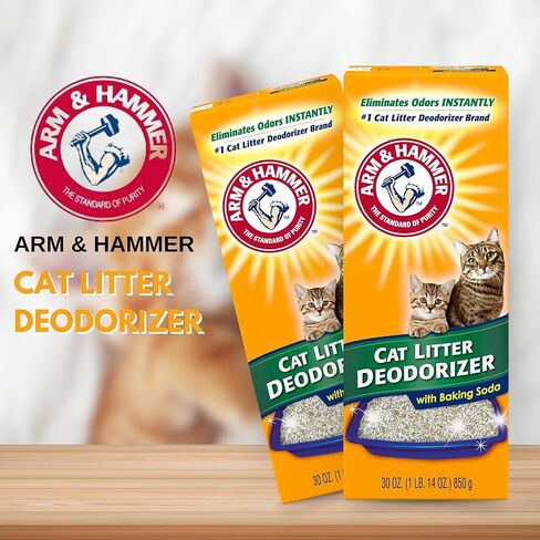 مزيل الروائح الكريهة لفضلات القطط بوزن 30 أونصة Arm N Hammer (عبوة من قطعتين) مع صندوق Scent N Stories، عبوة مزدوجة لنضارة ممتدة ومساحات ذات رائحة نظيفة in Kuwait