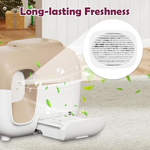 صندوق عطر روبرتت متوافق مع صندوق فضلات القطط الأوتوماتيكي PetSnowy Snow+، رائحة الجريب فروت الأخضر، بديل للتحكم في الرائحة شهريًا (4 قطع) in Kuwait