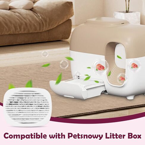 صندوق عطر روبرتت متوافق مع صندوق فضلات القطط الأوتوماتيكي PetSnowy Snow+، رائحة الجريب فروت الأخضر، بديل للتحكم في الرائحة شهريًا (4 قطع) in Kuwait