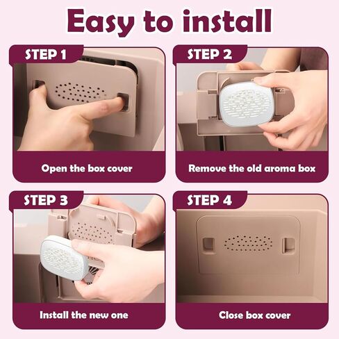 صندوق عطر روبرتت متوافق مع صندوق فضلات القطط الأوتوماتيكي PetSnowy Snow+، رائحة الجريب فروت الأخضر، بديل للتحكم في الرائحة شهريًا (4 قطع) in Kuwait