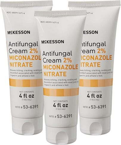 McKesson Antifungal Cream, 2% Miconazole Nitrate, Relives Jock Itch, Ringworm and Athlete Foot, 4 oz, 1 Count in Saudi Arabia