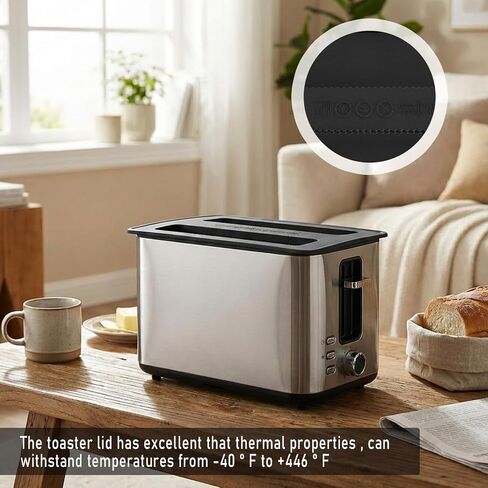 2 PCS Silicone Toasters Top Cover, Toaster Cover 2 Slice Toaster Covers Black Bread Maker Dust Machine Covers Sandwich Machine Part Accessories (Black) in Saudi Arabia