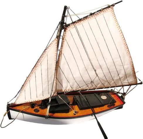 GAWEGM Ship Model Building Kits - 1:30 Flattile Fishing Boat Model with Upgrade Accessories in Saudi Arabia