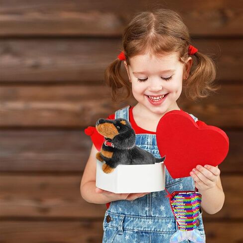Dogs Stuffed Animals,16"Dachshund Stuffed Animals Toys Plush Dog Stuffed for Kids,Girls,Boys,Pet,Soft Cuddly Plush Toy Realistic Dog Toys as Birthday Gift (dog-1collar) in Saudi Arabia