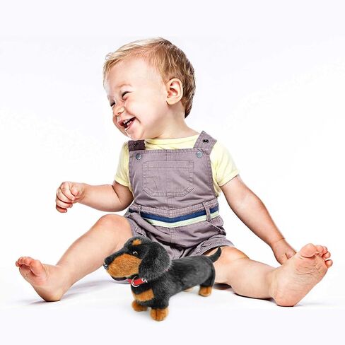 Dogs Stuffed Animals,16"Dachshund Stuffed Animals Toys Plush Dog Stuffed for Kids,Girls,Boys,Pet,Soft Cuddly Plush Toy Realistic Dog Toys as Birthday Gift (dog-1collar) in Saudi Arabia