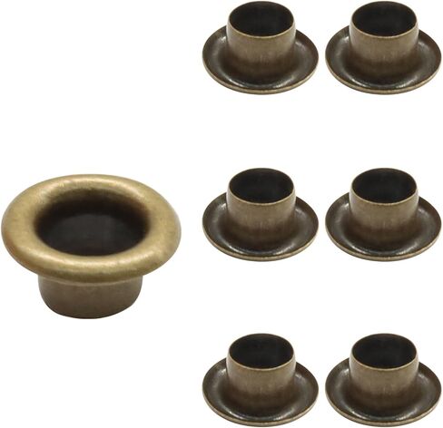 LifCratms 200 Sets 3/16" (5mm) Grommets Eyelets Kit, Bronze Metal Eyelets with Washers for Leather, Fabric Clothing, Repairing Canvas, Crafts Decoration in Saudi Arabia