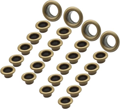 LifCratms 200 Sets 3/16" (5mm) Grommets Eyelets Kit, Bronze Metal Eyelets with Washers for Leather, Fabric Clothing, Repairing Canvas, Crafts Decoration in Saudi Arabia