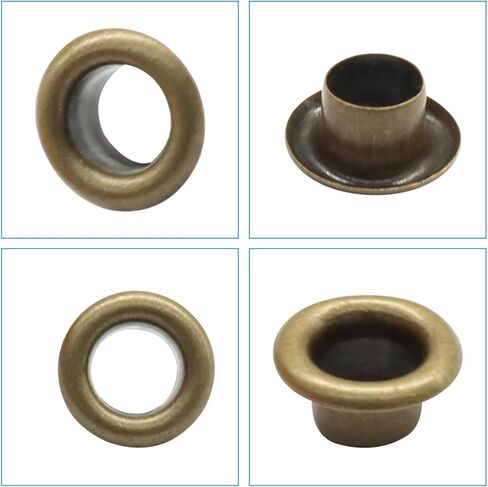 LifCratms 200 Sets 3/16" (5mm) Grommets Eyelets Kit, Bronze Metal Eyelets with Washers for Leather, Fabric Clothing, Repairing Canvas, Crafts Decoration in Saudi Arabia