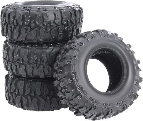 4pcs 0.7'' Soft Rubber Tires with Sponge Insert Tire Skins for Axial 1/30 SCX30 Ford Bronco Jeep Wrangler JLU 4x4 RC Crawler Upgrade in Saudi Arabia