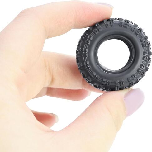 4pcs 0.7'' Soft Rubber Tires with Sponge Insert Tire Skins for Axial 1/30 SCX30 Ford Bronco Jeep Wrangler JLU 4x4 RC Crawler Upgrade in Saudi Arabia