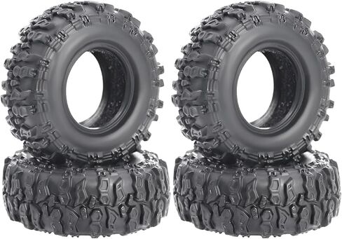 4pcs 0.7'' Soft Rubber Tires with Sponge Insert Tire Skins for Axial 1/30 SCX30 Ford Bronco Jeep Wrangler JLU 4x4 RC Crawler Upgrade in Saudi Arabia