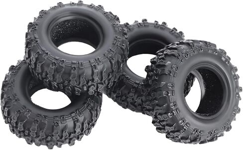 4pcs 0.7'' Soft Rubber Tires with Sponge Insert Tire Skins for Axial 1/30 SCX30 Ford Bronco Jeep Wrangler JLU 4x4 RC Crawler Upgrade in Saudi Arabia