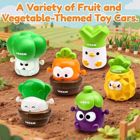 6 PCS Press and Go Cars Toys for 1 Year Old Boy, Baby Toys 1 Year Old, Push and Go Friction Powered Vehicles for 12-18 Month Old, Cars for Toddlers 1-3, Baby Gifts for Boys in Saudi Arabia