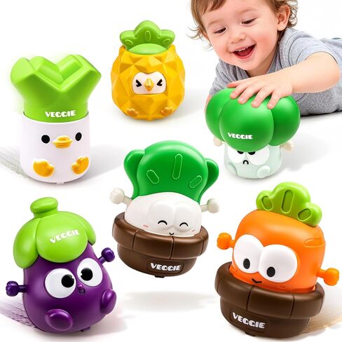 6 PCS Press and Go Cars Toys for 1 Year Old Boy, Baby Toys 1 Year Old, Push and Go Friction Powered Vehicles for 12-18 Month Old, Cars for Toddlers 1-3, Baby Gifts for Boys in Saudi Arabia