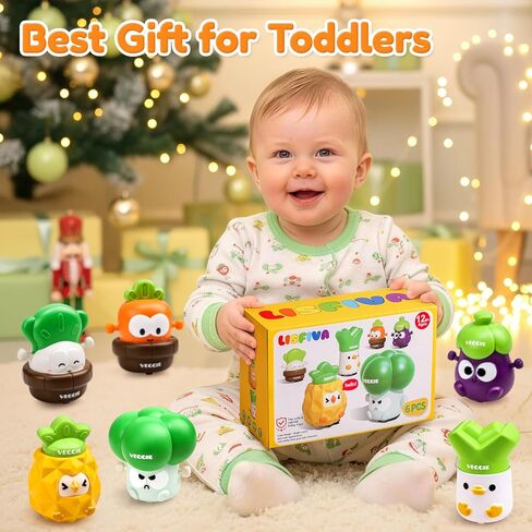 6 PCS Press and Go Cars Toys for 1 Year Old Boy, Baby Toys 1 Year Old, Push and Go Friction Powered Vehicles for 12-18 Month Old, Cars for Toddlers 1-3, Baby Gifts for Boys in Saudi Arabia