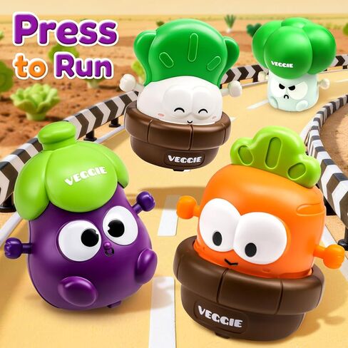6 PCS Press and Go Cars Toys for 1 Year Old Boy, Baby Toys 1 Year Old, Push and Go Friction Powered Vehicles for 12-18 Month Old, Cars for Toddlers 1-3, Baby Gifts for Boys in Saudi Arabia