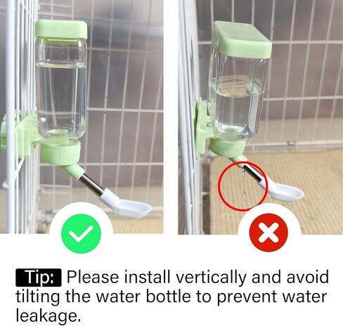 Hamster Water Bottle Hamster Water Feeder Dispenser with Food Bowl Cage Accessories for Gerbils Dwarf Mouse in Kuwait