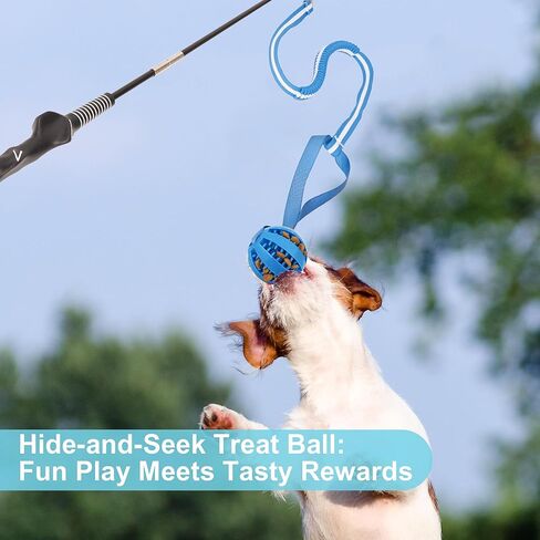 Flirt Pole for Dogs, Durable Dog Flirt Pole for Large Medium & Small Dogs, Interactive Dog Pole Toy with Rubber Ball for Outdoor/Indoor, Training, Chase, Tug of War (24 & 31 inch) in Saudi Arabia