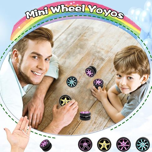 40 Pcs Wheel Yoyos Plastic Mini Yo-Yo Toys in Assorted Colors for Beginners Adults Teens Birthday Racing Party Favors Holiday Stocking Fillers Classroom Prizes in Saudi Arabia