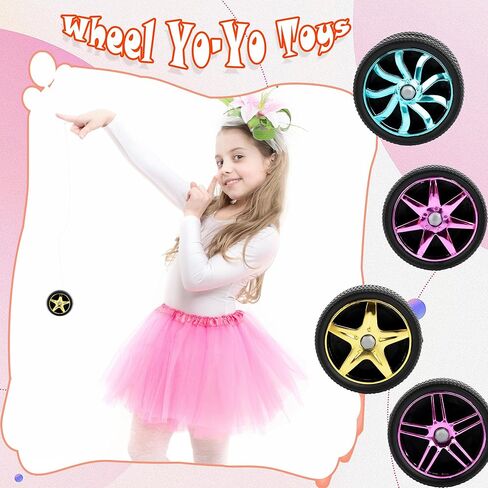 40 Pcs Wheel Yoyos Plastic Mini Yo-Yo Toys in Assorted Colors for Beginners Adults Teens Birthday Racing Party Favors Holiday Stocking Fillers Classroom Prizes in Saudi Arabia
